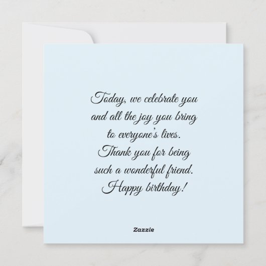 Cartes Pour Fêtes Annuelles Happy birthday to a wonderful friend greeting card (Dos)