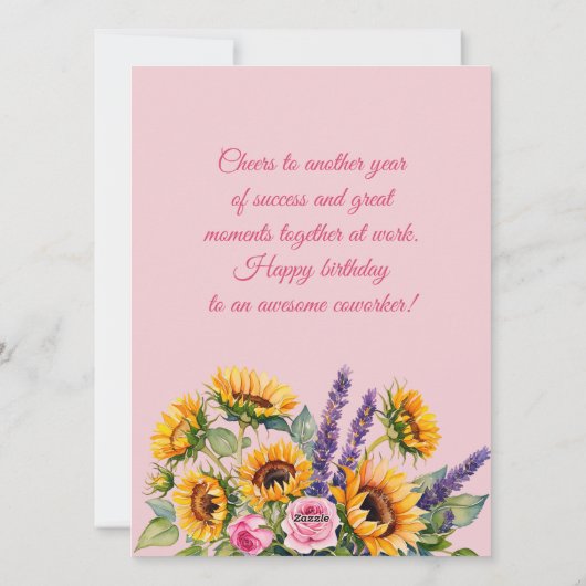 Cartes Pour Fêtes Annuelles Happy Birthday to awesome coworker. Greeting Card (Dos)