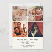 Cartes Pour Fêtes Annuelles Happy Challah Days Modern Hanoukka Photo Collage (Devant)