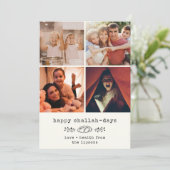 Cartes Pour Fêtes Annuelles Happy Challah Days Modern Hanoukka Photo Collage (Debout devant)