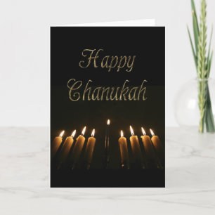 Cartes Pour Fêtes Annuelles Happy Chanukah Hanukkah Menorah Lights Candles