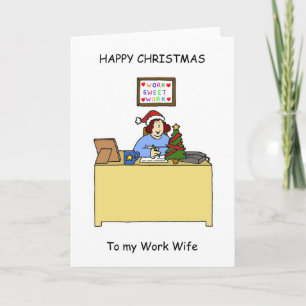 Cartes Pour Fêtes Annuelles Happy Christmas Work Wife