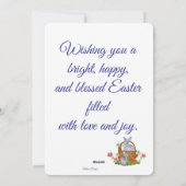 Cartes Pour Fêtes Annuelles Happy Easter Bunny (Dos)