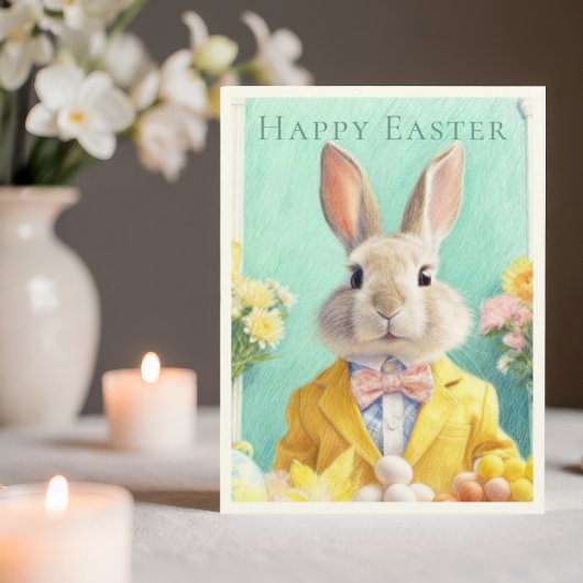 Cartes Pour Fêtes Annuelles HAPPY EASTER BUNNY Holiday Postcard