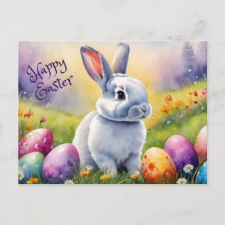 Cartes Pour Fêtes Annuelles Happy Easter Bunny in the Meadow 