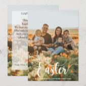 Cartes Pour Fêtes Annuelles "Happy Easter" Custom Photo moderne chic Letters (Devant / Derrière)