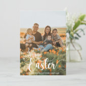 Cartes Pour Fêtes Annuelles "Happy Easter" Custom Photo moderne chic Letters (Debout devant)
