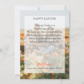 Cartes Pour Fêtes Annuelles "Happy Easter" Custom Photo moderne chic Letters (Dos)