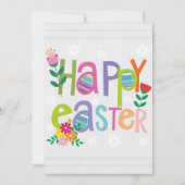 Cartes Pour Fêtes Annuelles Happy Easter Flat Holiday Card (Devant)