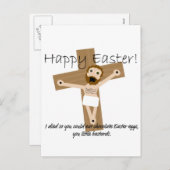 Cartes Pour Fêtes Annuelles Happy Easter from Angry Jésus (Devant / Derrière)