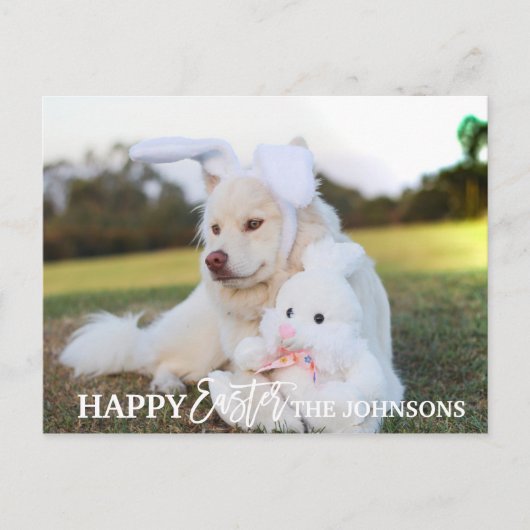 Cartes Pour Fêtes Annuelles HAPPY EASTER REtriever Chien Chiot Lapin Oreilles  (Devant)