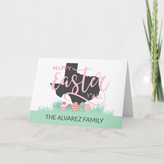 Cartes Pour Fêtes Annuelles Happy Easter Y'all - Texas (Devant)