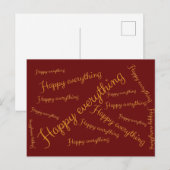 Cartes Pour Fêtes Annuelles Happy Everything (Devant / Derrière)