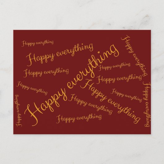 Cartes Pour Fêtes Annuelles Happy Everything (Devant)