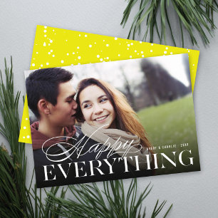 Cartes Pour Fêtes Annuelles Happy Everything Classic Typography Photo moderne