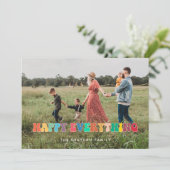 Cartes Pour Fêtes Annuelles Happy Everything Fun Retro 60s Photo (Debout devant)