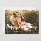 Cartes Pour Fêtes Annuelles Happy Everything Photo de Noël moderne (Devant)