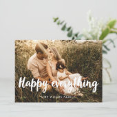 Cartes Pour Fêtes Annuelles Happy Everything Photo de Noël moderne (Debout devant)