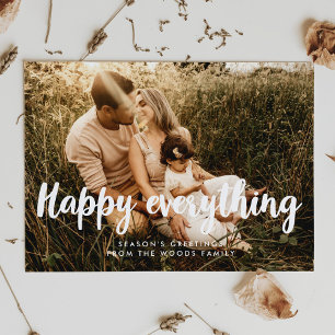 Cartes Pour Fêtes Annuelles Happy Everything Photo de Noël moderne