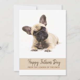 Cartes Pour Fêtes Annuelles Happy Fête des pères Custom French Bulldog Photo H