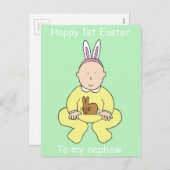 Cartes Pour Fêtes Annuelles Happy First Easter to My Nephew (Devant / Derrière)