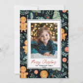 Cartes Pour Fêtes Annuelles Happy Gingerbread Man Custom Christmas Nom photo (Devant)