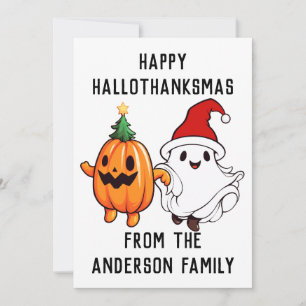Cartes Pour Fêtes Annuelles Happy HalloThanksMas