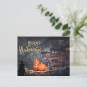 Cartes Pour Fêtes Annuelles Happy Halloween Haunted House (Debout devant)
