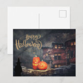 Cartes Pour Fêtes Annuelles Happy Halloween Haunted House (Devant / Derrière)