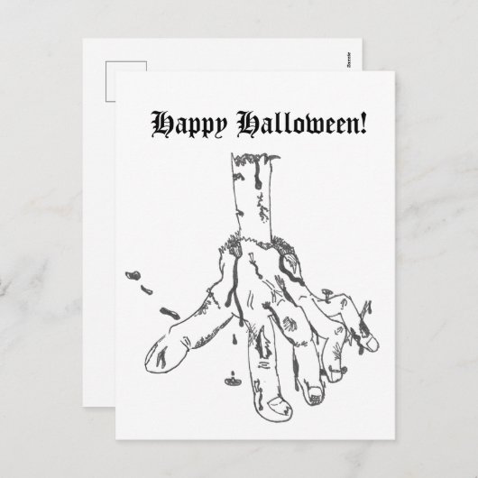 Cartes Pour Fêtes Annuelles Happy Halloween Postcard (Devant / Derrière)