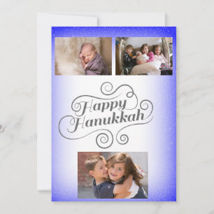 Cartes Pour Fêtes Annuelles Happy Hanoukka 3 Photos de la famille
