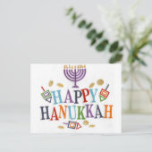 Cartes Pour Fêtes Annuelles Happy Hanoukka Festive design (Debout devant)