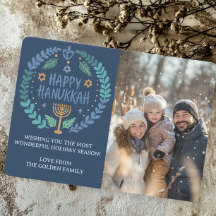 Cartes Pour Fêtes Annuelles Happy Hanoukka Menorah Main dessinée PHOTO SUR MES