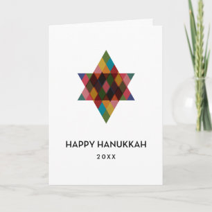 Cartes Pour Fêtes Annuelles Happy Hanoukka Rainbow Star de David Non Photo