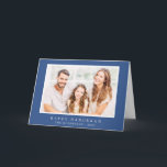 Cartes Pour Fêtes Annuelles Happy Hanoukka Simple Classic Elegant Photo Famill<br><div class="desc">Le design est composé d'arrière - plan simple avec une typographie élégante. Ajoutez votre nom de famille,  votre accueil,  vos photos et votre année</div>