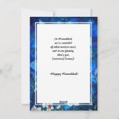 Cartes Pour Fêtes Annuelles 🕎 Happy Hanoukka, vitrail personnalisable (Dos)