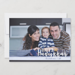 Cartes Pour Fêtes Annuelles Happy Hanukkah Star of David Holiday Photo Card