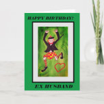 Cartes Pour Fêtes Annuelles Happy happy happy Birthday ex husband card<br><div class="desc">Greetings card for ex husband’s  birthday featuring a  very happy Highland dancer.</div>