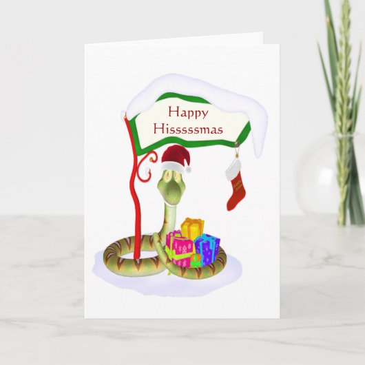 Cartes Pour Fêtes Annuelles Happy Hisssmas (Devant)
