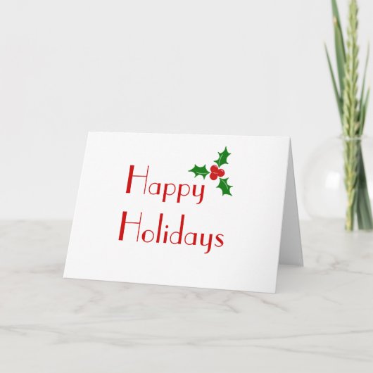 Cartes Pour Fêtes Annuelles Happy Holidays (Devant)