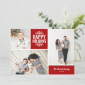 Cartes Pour Fêtes Annuelles Happy Holidays 3 Photo Collage (Debout devant)