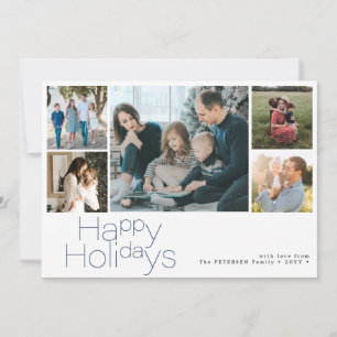Cartes Pour Fêtes Annuelles Happy Holidays 5 photo collage moderne