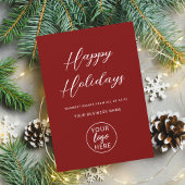 Cartes Pour Fêtes Annuelles Happy Holidays Business Logo Élégant
