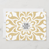 Cartes Pour Fêtes Annuelles Happy Holidays Business Logo Snowflake Gold (Devant)
