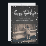 Cartes Pour Fêtes Annuelles Happy Holidays Chalkboard photo manuscrite<br><div class="desc">Happy Holidays Chalkboard photo manuscrite</div>