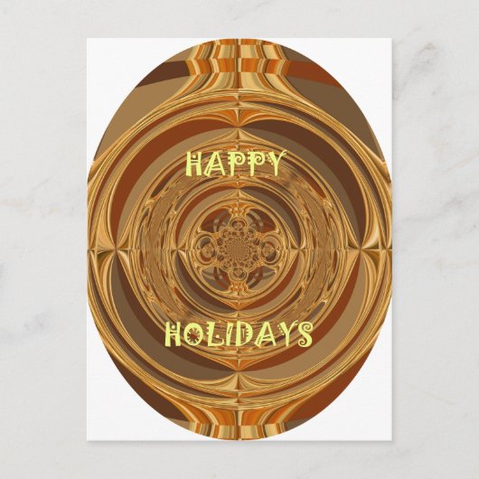 Cartes Pour Fêtes Annuelles Happy Holidays Circle Art Print/Design (Devant)