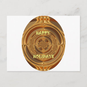Cartes Pour Fêtes Annuelles Happy Holidays Circle Art Print/Design