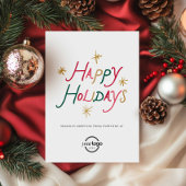 Cartes Pour Fêtes Annuelles Happy Holidays Corporate Holiday Greeting Card