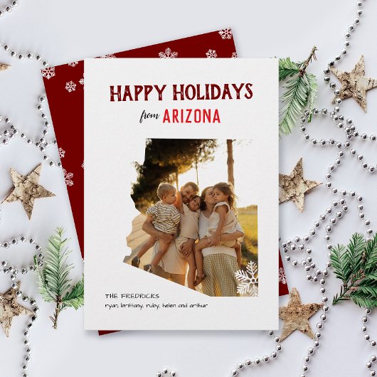 Cartes Pour Fêtes Annuelles Happy Holidays from Arizona One Photo