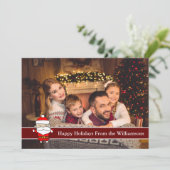 Cartes Pour Fêtes Annuelles Happy Holidays Full Card Photo Avec Jote Père Noël (Debout devant)